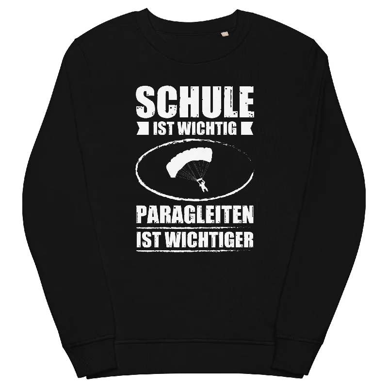 Schule Ist Wichtig Paragleiten Ist Wichtiger - Unisex Premium Organic Sweatshirt Hoodie with Hem Fringe Bohemian Relaxed