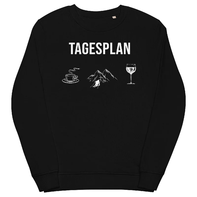 Tagesplan Kaffee, Ski und Wein - Unisex Premium Organic Sweatshirt Hoodie with Batwing Sleeves Loose Dramatic