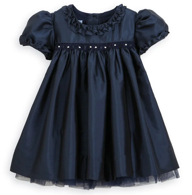Annabelle Party Dress -- Navy Taffeta Tunics Timeless classic
