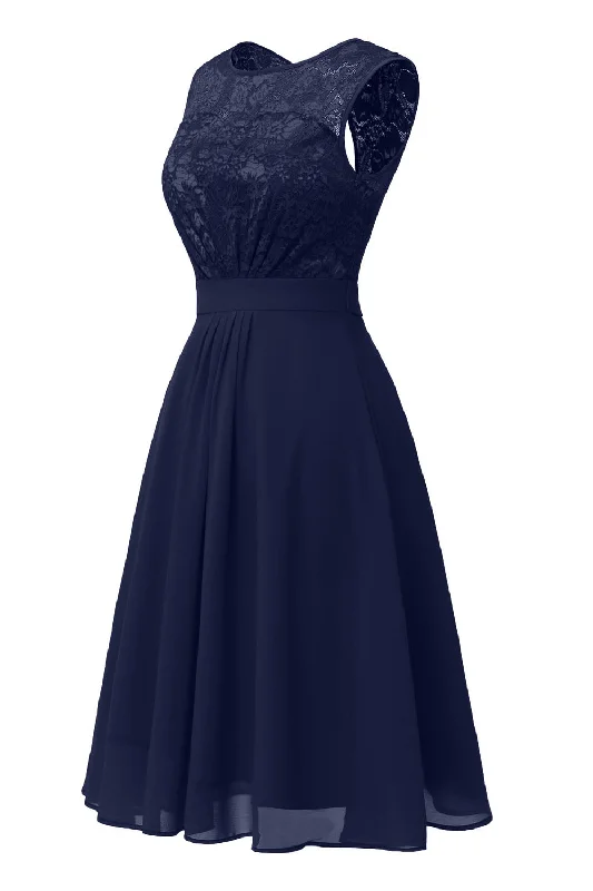 Jewel Patchwork Navy Blue Short Party Dress Tunics Review highly