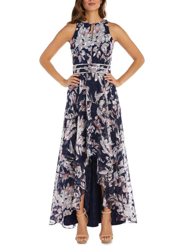 Womens Halter Hi-Low Evening Dress Tunics Modern contemporary