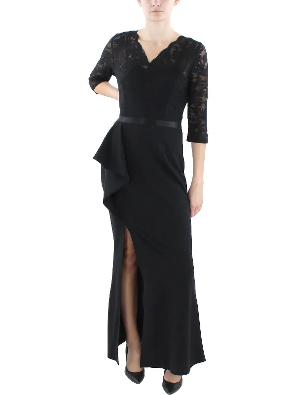 Womens Lace Formal Evening Dress Tunics Denim casual