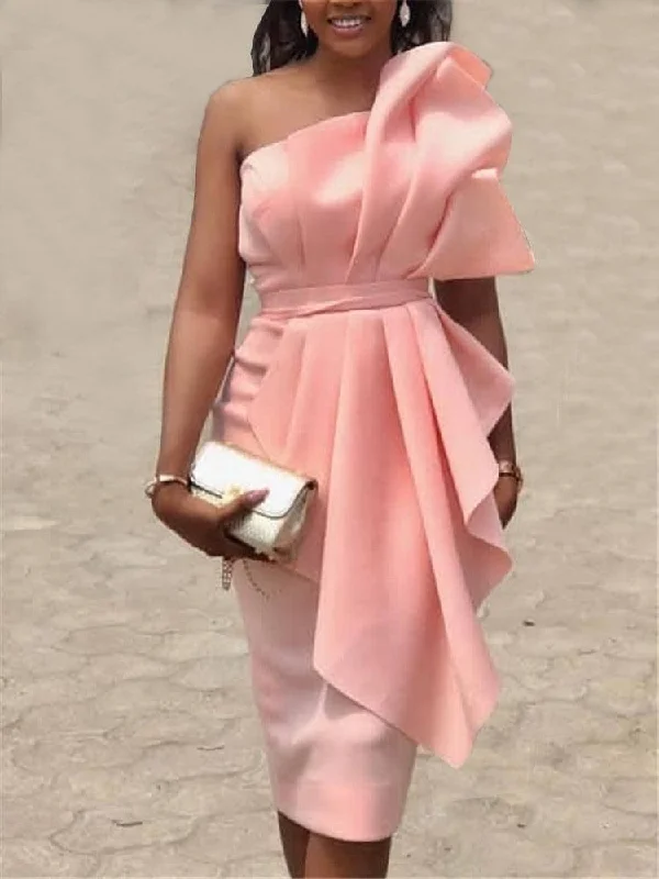 Wrapped chest dress evening dress Tunics Fashionable trendy