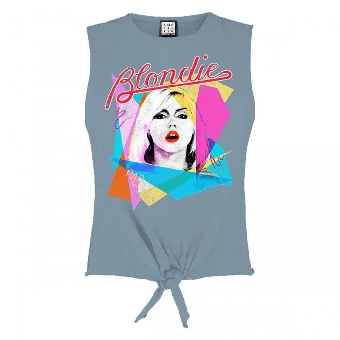 Amplified Womens/Ladies Ahoy 80s Blondie Crop Top Beaded Sequined Faux Fur