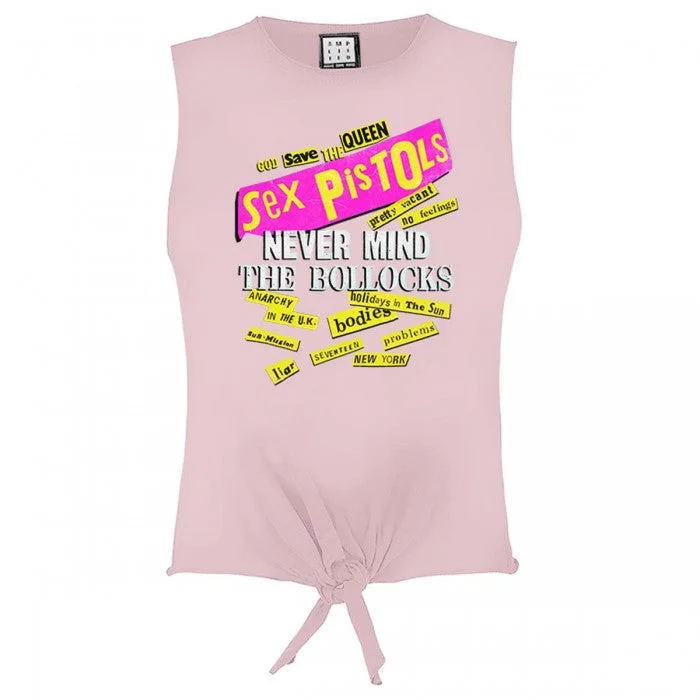 Amplified Womens/Ladies Nevermind Stickies Sex Pistols Sleeveless Crop Top Cozy Warm Stylish