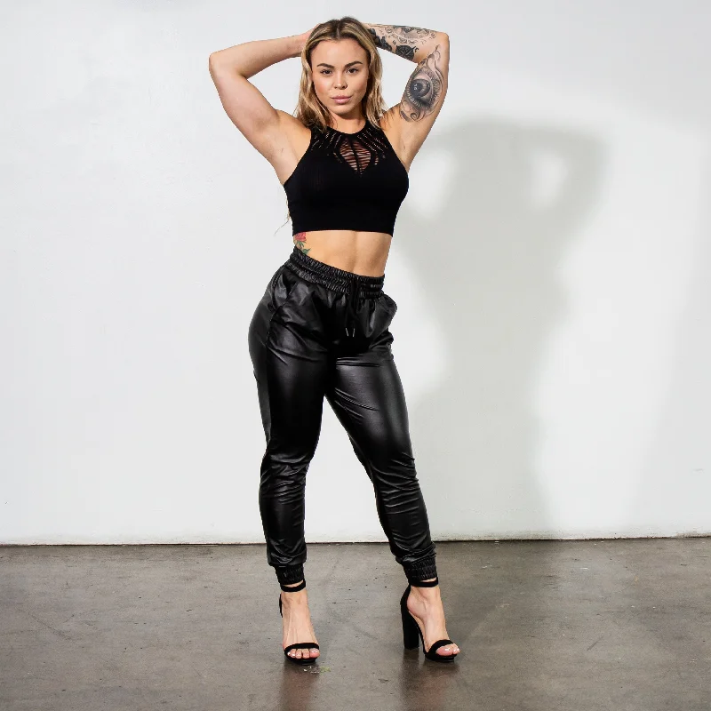 Women's Crop Top - City Sports Hooded Caped Shawl Collar