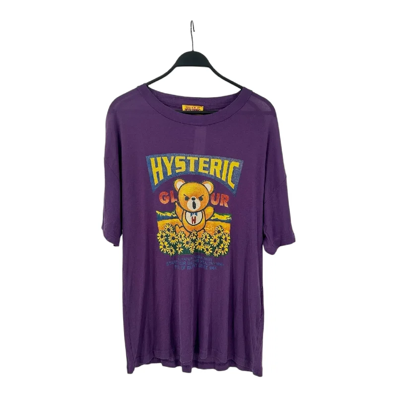 HYSTERIC GLAMOUR/T-Shirt/FREE/Purple/Cotton/Graphic Jersey Fabric Tulle Fabric Batik Fabric