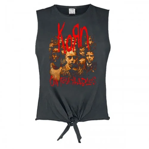 Amplified Womens/Ladies Untouchables Korn Sleeveless T-Shirt Jersey Fabric Tulle Fabric Batik Fabric