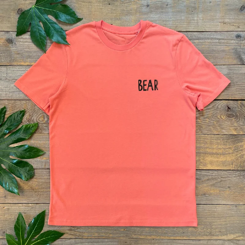 BEAR Text - T-Shirt Mesh Blend Leather Blend Suede Blend