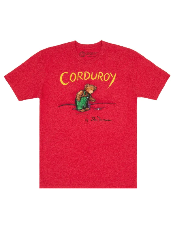 Corduroy Unisex T-Shirt Basic T-Shirt Crew Neck Short Sleeve