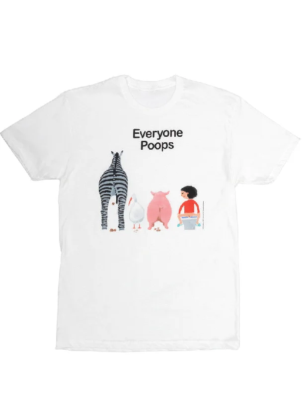 Everyone Poops Unisex T-Shirt Collared Crew Neck Turtle Neck