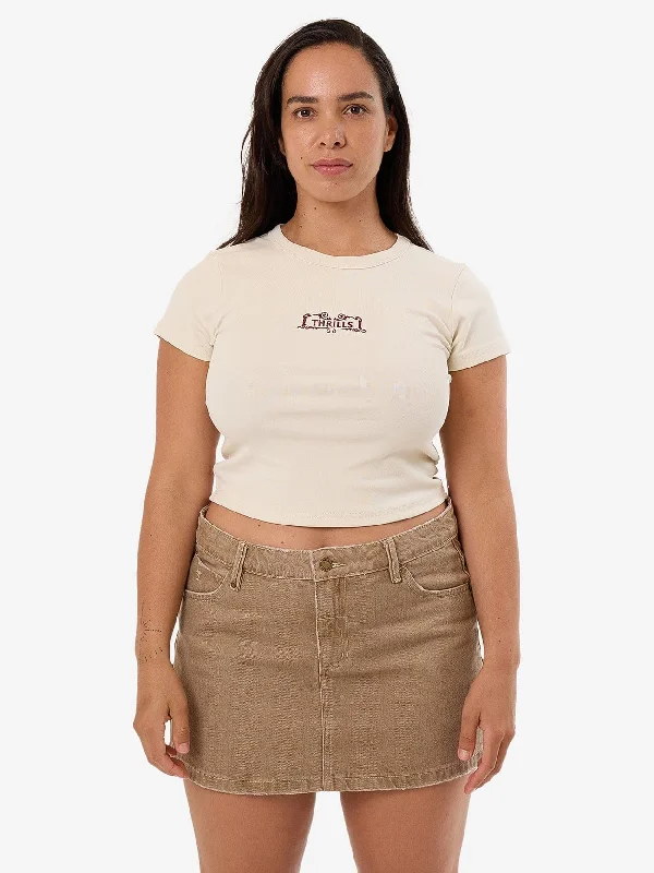 Flourish Curve Tee - Heritage White Modern Contemporary Chic