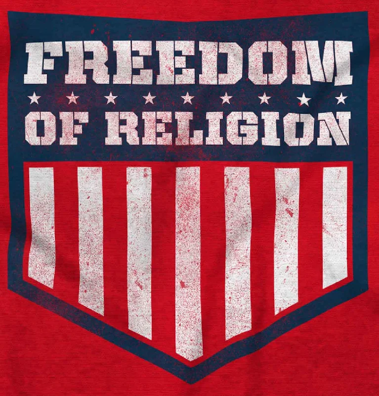 Freedom of Religion Crop Top Long Sleeve T Shirt Boxy Fit Fitted Loose