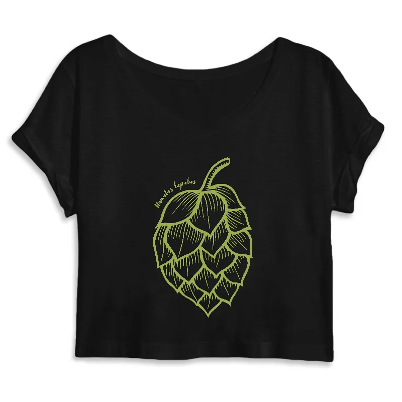 Humulus lupulus | Crop Top Femme 100% Coton BIO - Mantis Satin Blend Silk Blend Wool Blend