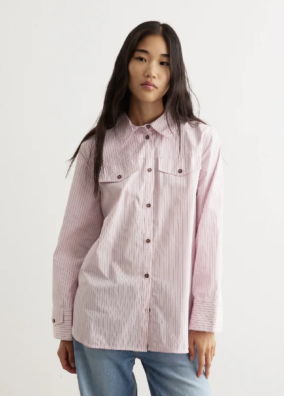 Miria Shirt Hooded Caped Shawl Collar