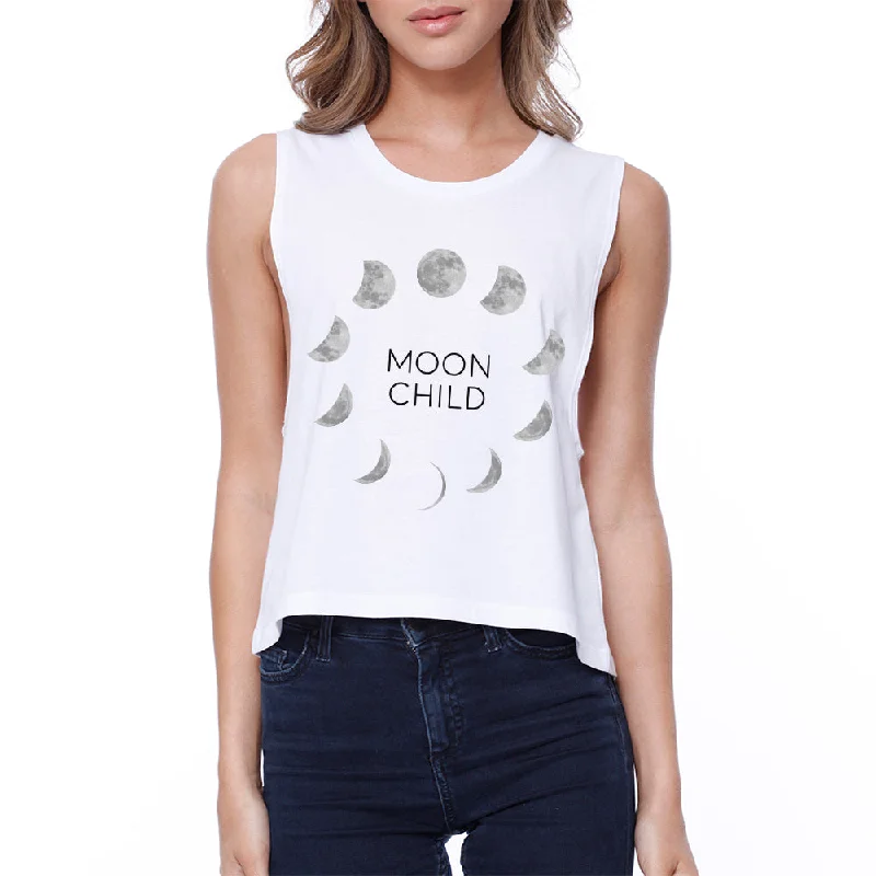 Moon Child Womens White Crop Top Lace Blend Ribbed Blend Corduroy Blend