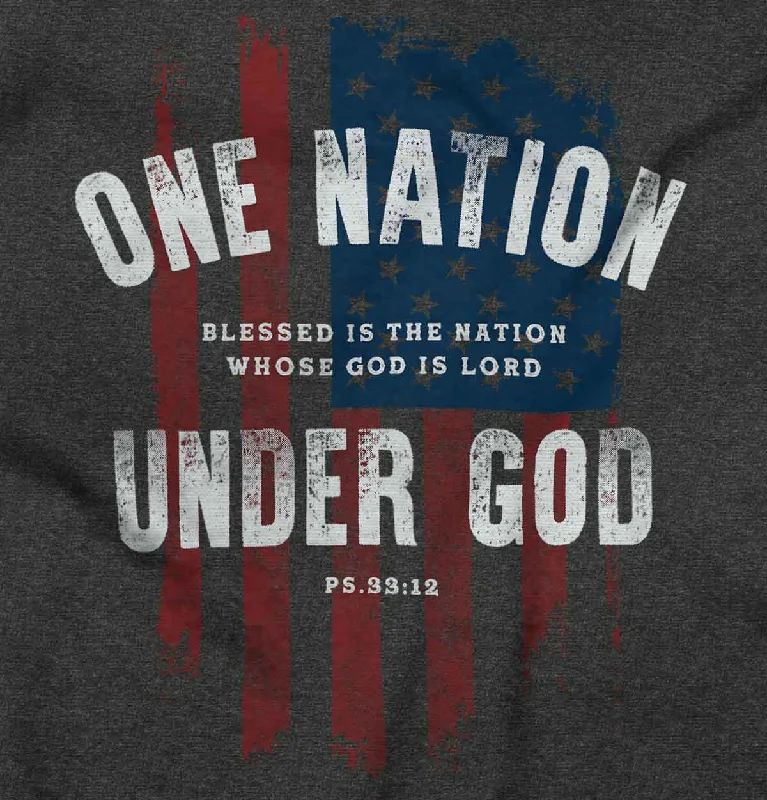 One Nation Under God Crop Top Long Sleeve T Shirt Solid Color Striped Floral