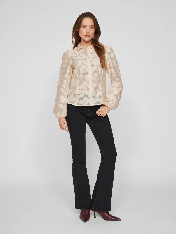 VISTEF Shirt - Birch Hooded Caped Shawl Collar