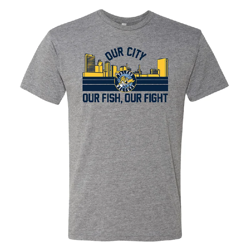Toledo Walleye Our City T-shirt Machine Wash Dry Clean Hand Wash