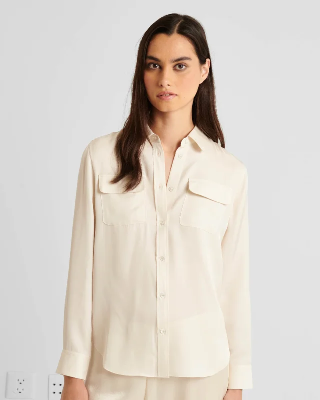 Silk Utility Shirt Fleece Nylon Spandex