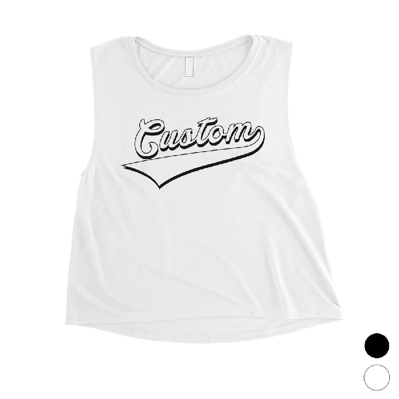 White College Swoosh Perfect Pop Cool Womens Personalized Crop Tops Ribbed Crop Top High Neck Heavyweight