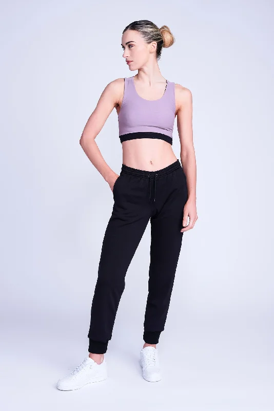 Fierce X Crop Top in Amethyst Satin Blend Silk Blend Wool Blend