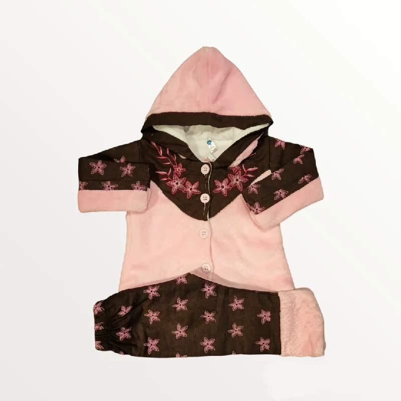 LH Velvet Pink Hood Brown Trouser Winter Pair 2611 Trousers Party Sparkling