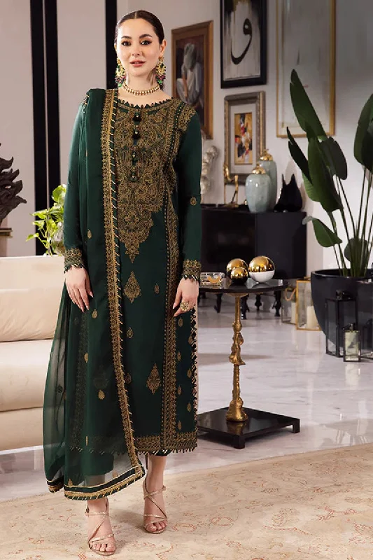 ASIM JOFA - 3PC DHANAK EMBROIDERED SHIRT WITH DHANAK EMBROIDERED DUAPTTA AND TROUSER- RB11084 Trousers Leisure Comfortable