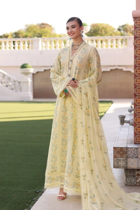 BAREEZE - 3PC LAWN EMBROIDERED SHIRT WITH CHIFFON EMBROIDERED DUPATTA AND TROUSER - RB11082 Trousers Running Lightweight