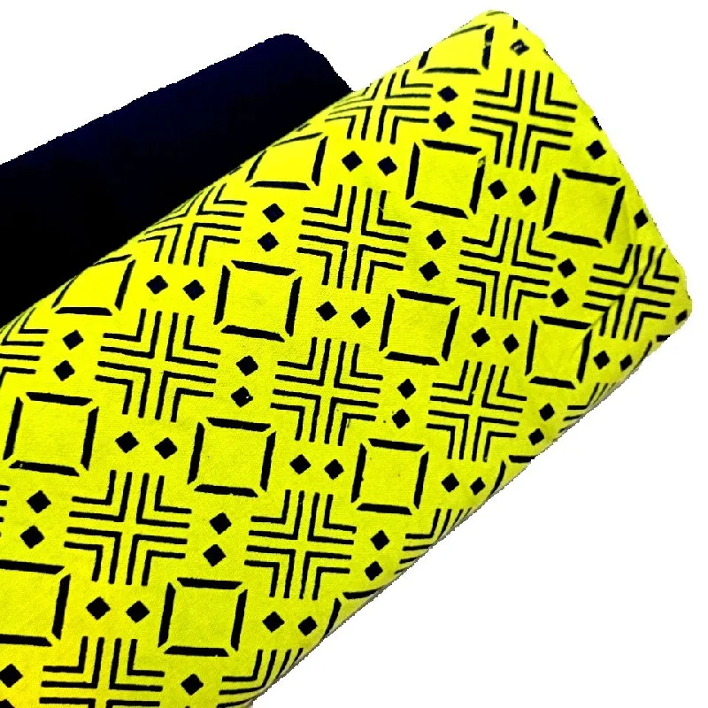 Ghazi fabric Unstitched Linen 2 piece suit for women lemon yellow with black trouser Trousers Denim Blue