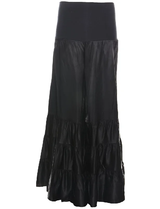 High Waist Tiered & Ruffled Flared Trousers - W28 L29 Trousers luxurious premium