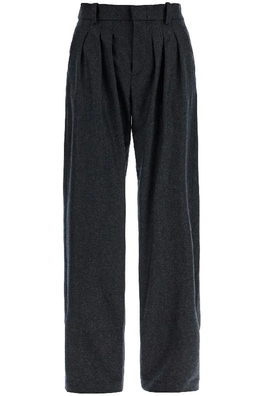 Casile Wool Flannel Trousers In Nine  - Grey Trousers Favorite Customer