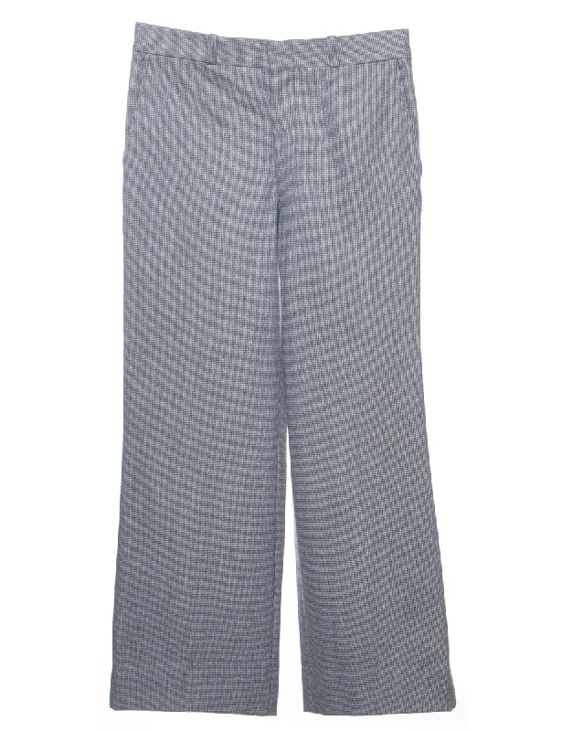 Checked Pattern Trousers - W30 L29 Chinos Cotton Straight Leg