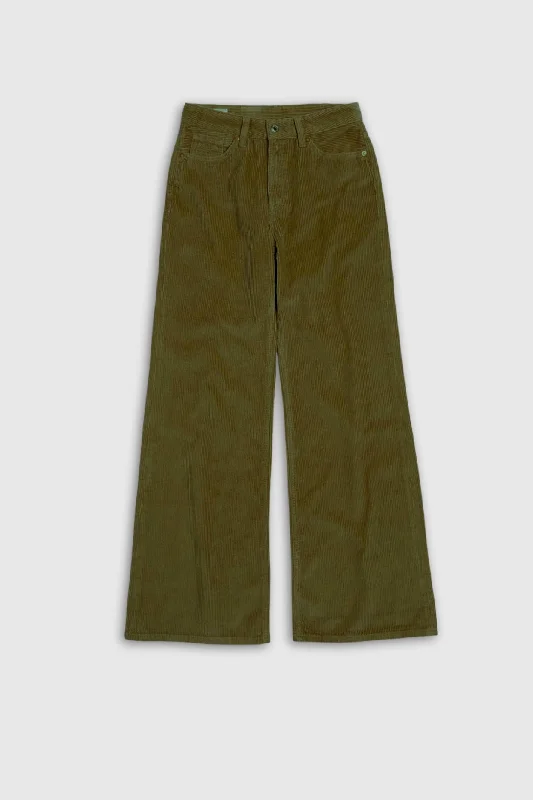 Jane Cord Trousers Burnt Olive Green Skinny Trousers Denim Stretchy