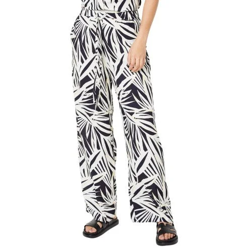 Principles Womens/Ladies Palm Print Pull-On Wide Leg Trousers Trousers fashionable chic