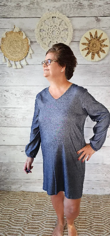 Daisy Denim Dress - Blue - SMALL | MEDIUM | LARGE | X-LARGE - FINAL SALE