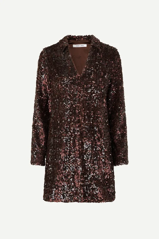 Felicia dress in mole