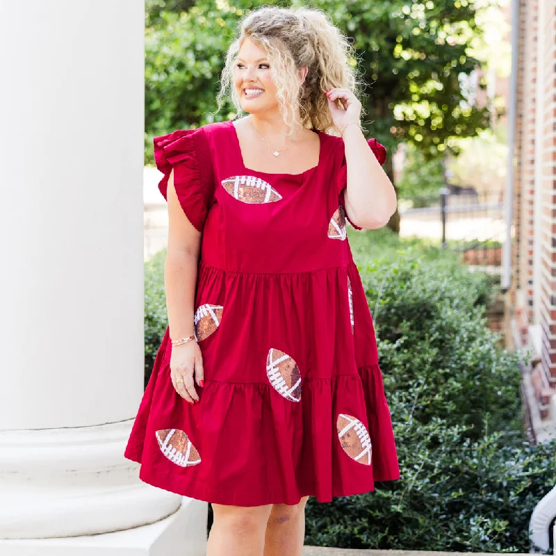 Home Game Win Dress, Red