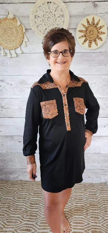 Honky Tonk Honey Dress - Black - MEDIUM | X-LARGE - FINAL SALE