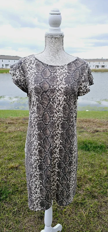 Live In The Moment Dress - Snake Print - SMALL - FINAL SALE