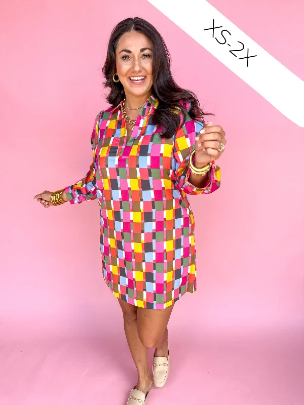 Michelle McDowell | Charlee Dress - Check Me Out Multi