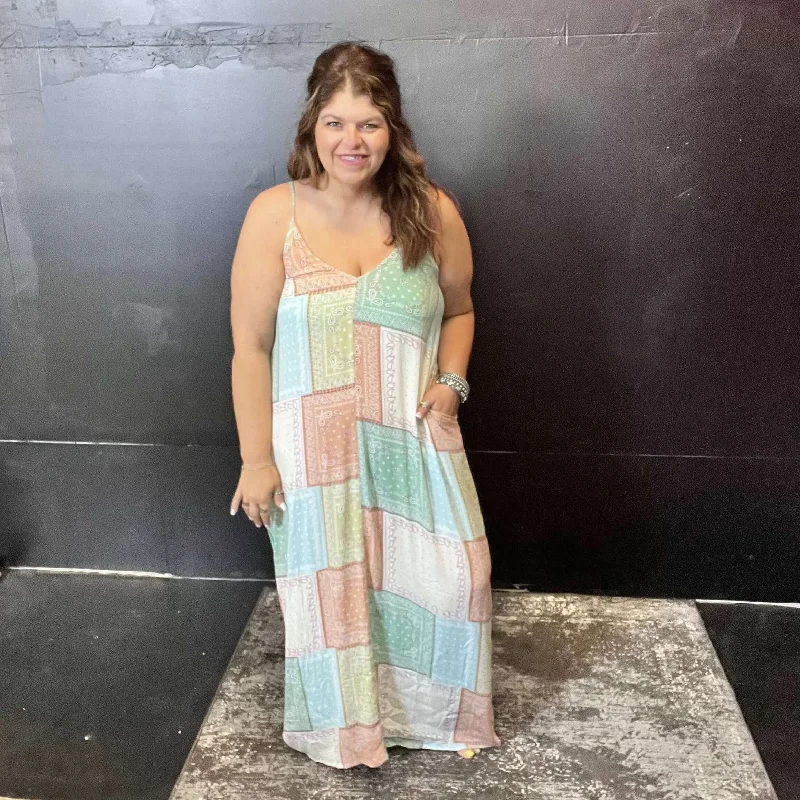 Pastel Bandana Print Dress