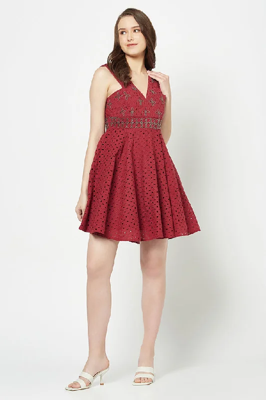 Eyelet Schiffli Dress
