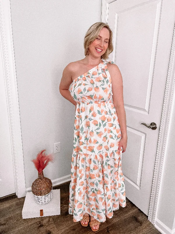 Spring Blooms Dress in Peach