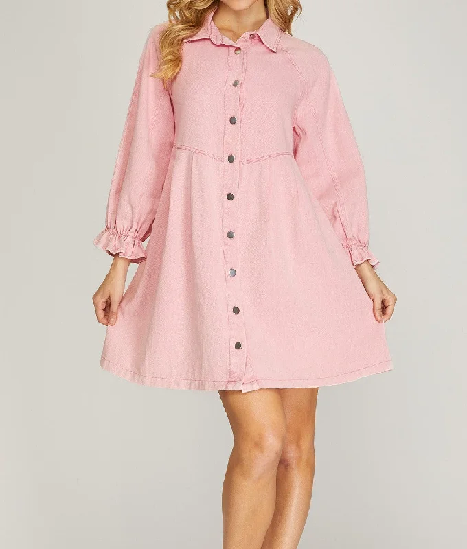 Stop Loving You Denim Dress