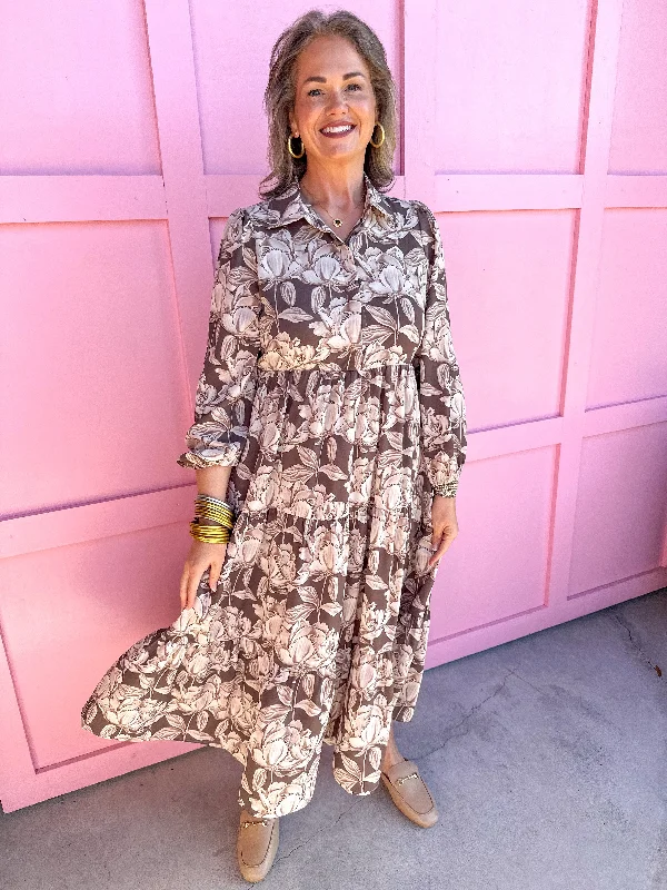 Take It Easy Dress - Mocha