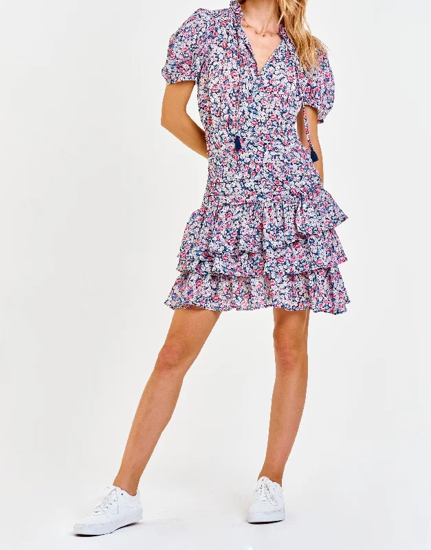 WREN PUFF SLEEVE DRESS CHERRY BLOSSOM