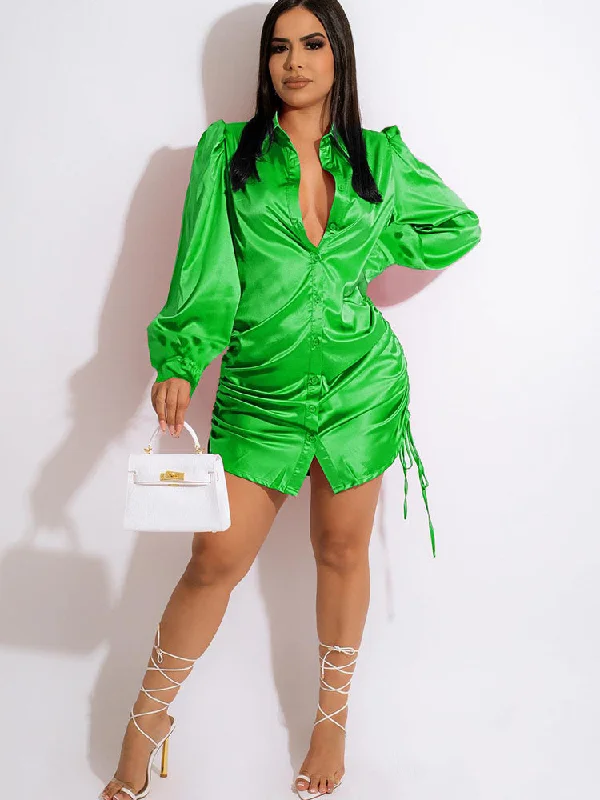 Long Sleeves Buttons Mini Dresses Tunics Recommended stylist