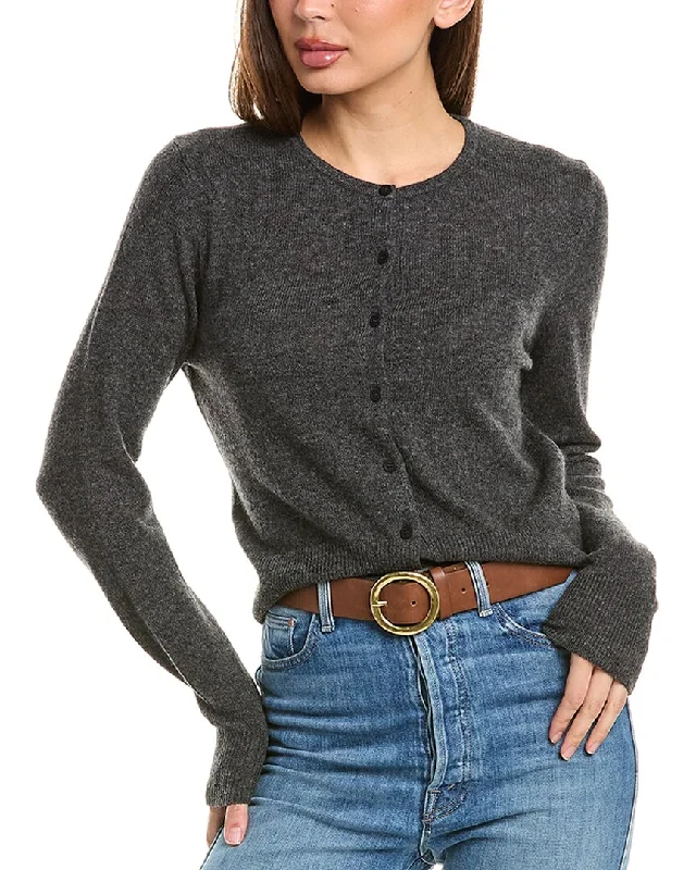 Forte Cashmere Cropped Cashmere Cardigan Modern Contemporary chic