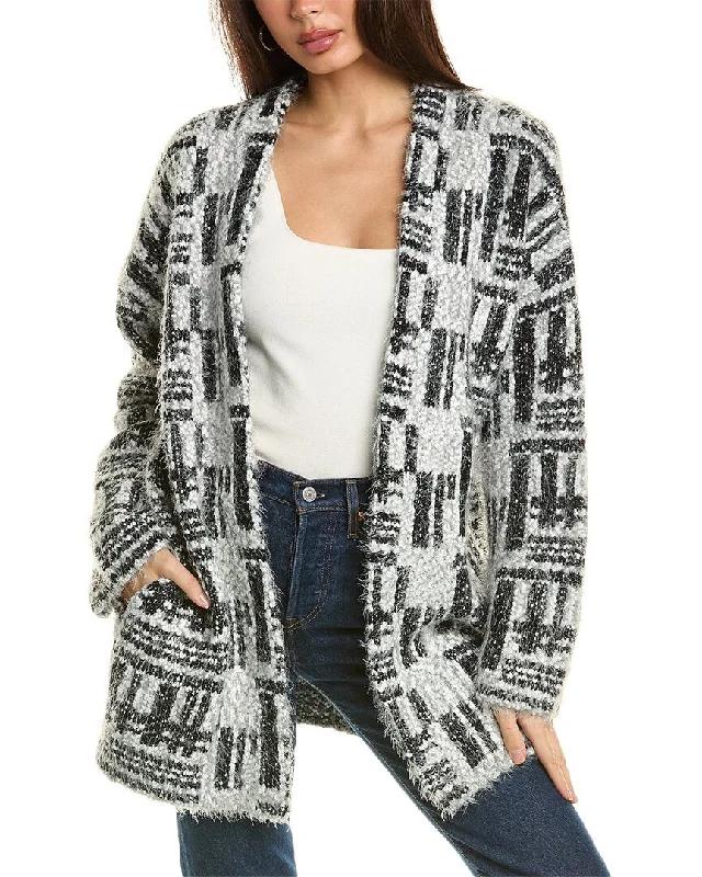 Lovestitch Fringe Cardigan Toggled Drawstring Belted